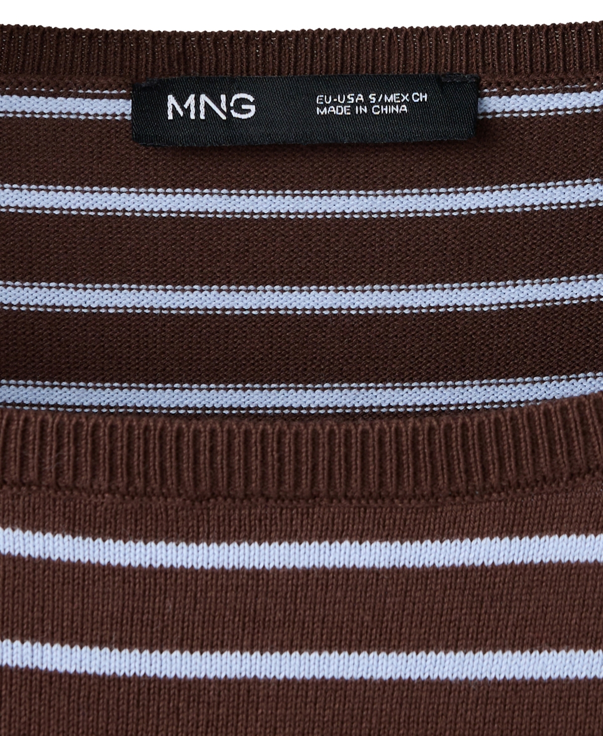 Mango Women's Striped Long-Sleeve Crewneck Cotton-Blend Sweater