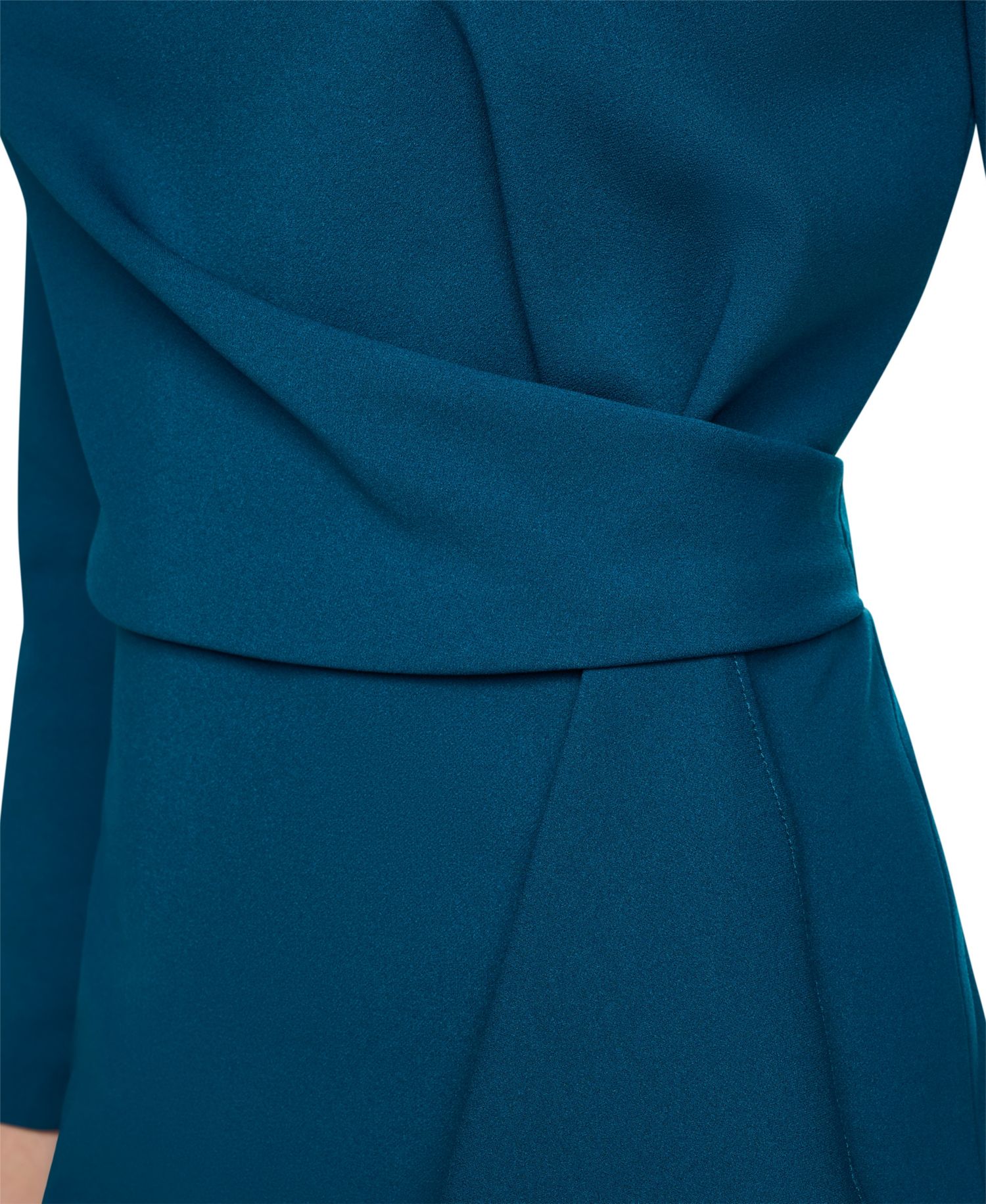 Women's Long-Sleeve Sheath Ruffle Dress