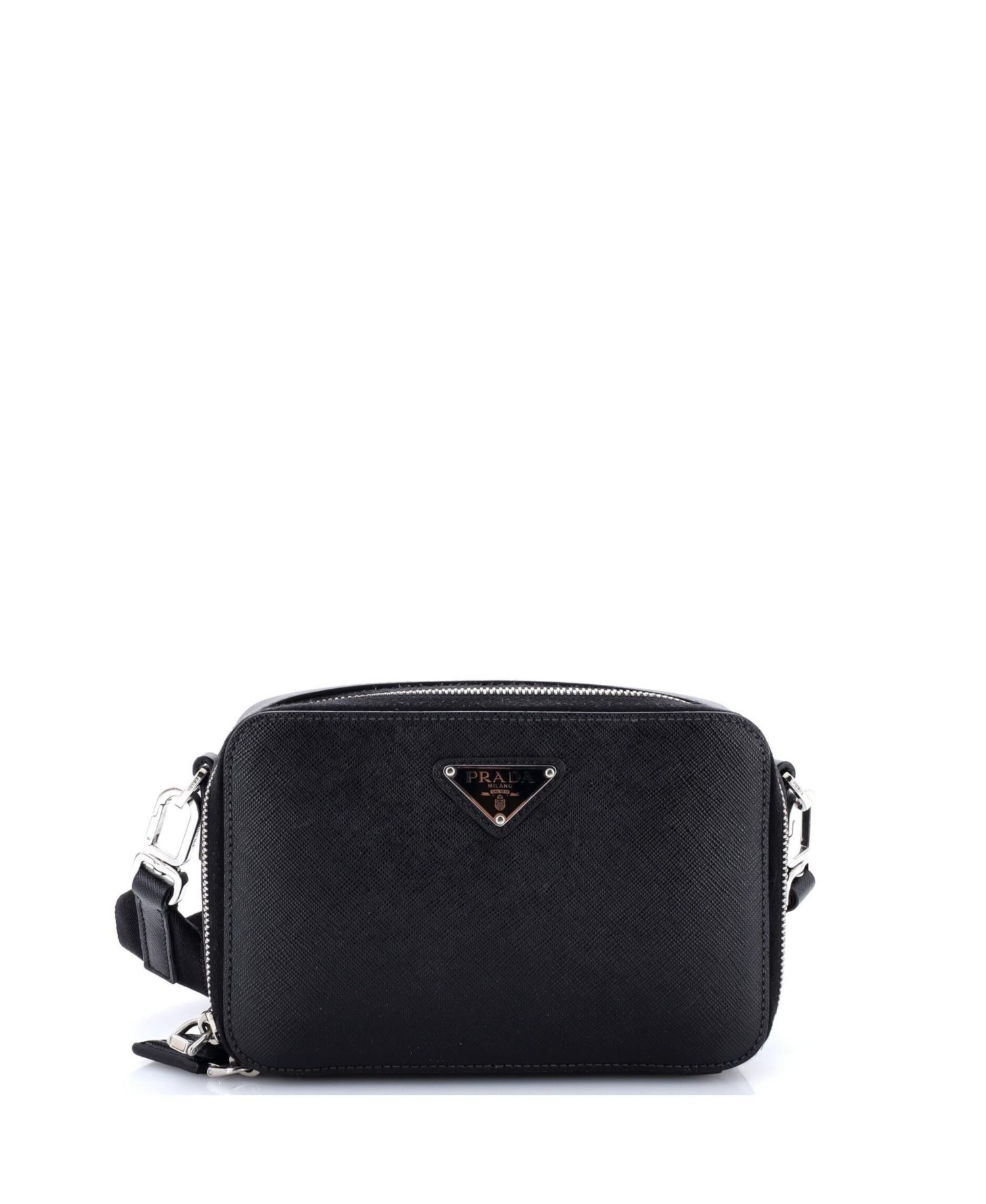 Mini Brique Camera Crossbody Bag Saffiano Leather