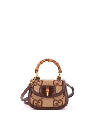 Mini Bamboo 1947 Top Handle Bag Jumbo GG Canvas