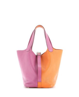 Pre-Owned Hermes PM Casaque Picotin Lock Bag Clemence