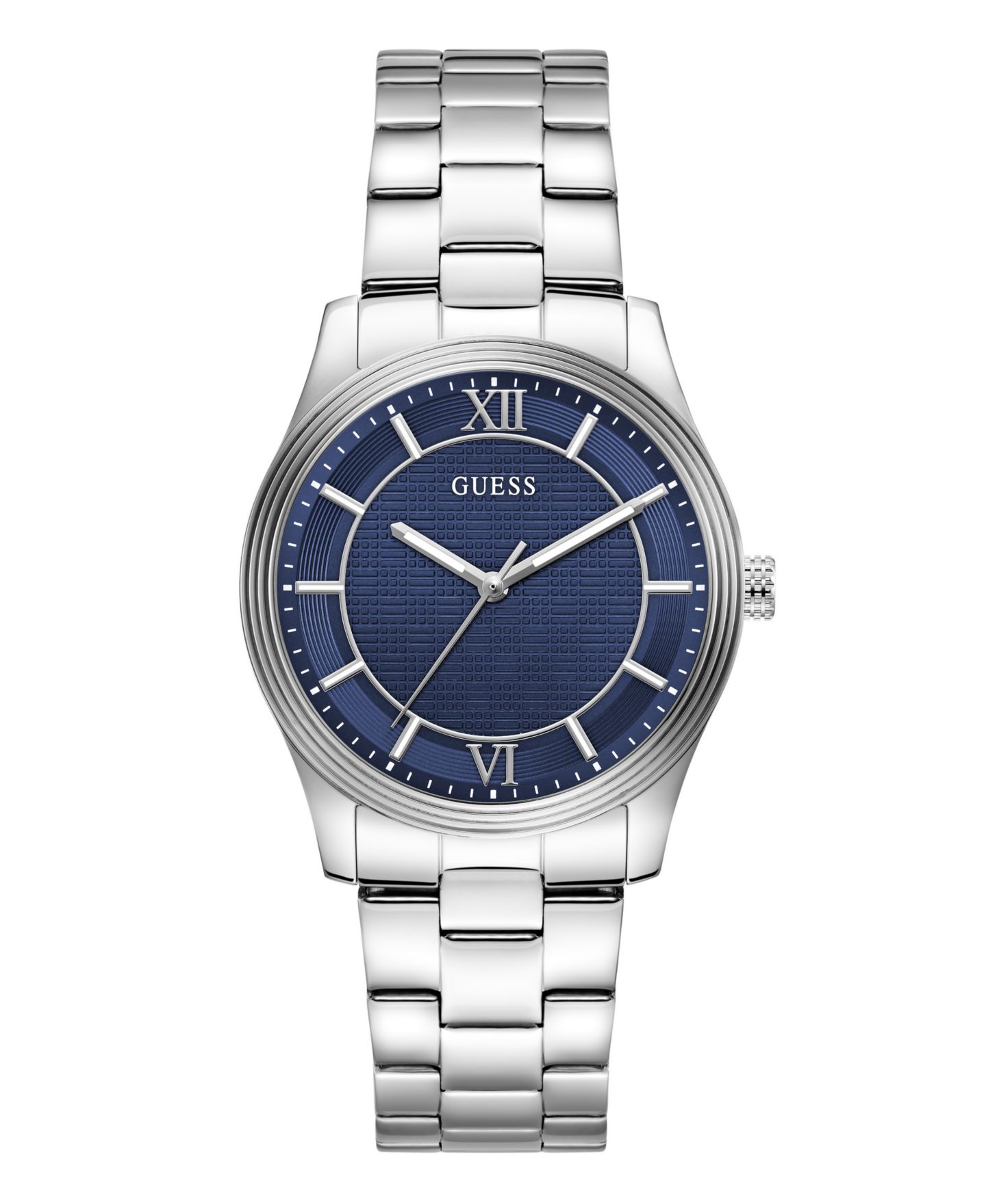 Мужские часы GUESS Silver-Tone Stainless Steel 38mm — фото 1