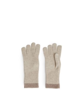 Women's Florise Wool-Blend Tipped Cuffs Gloves With Cashmere