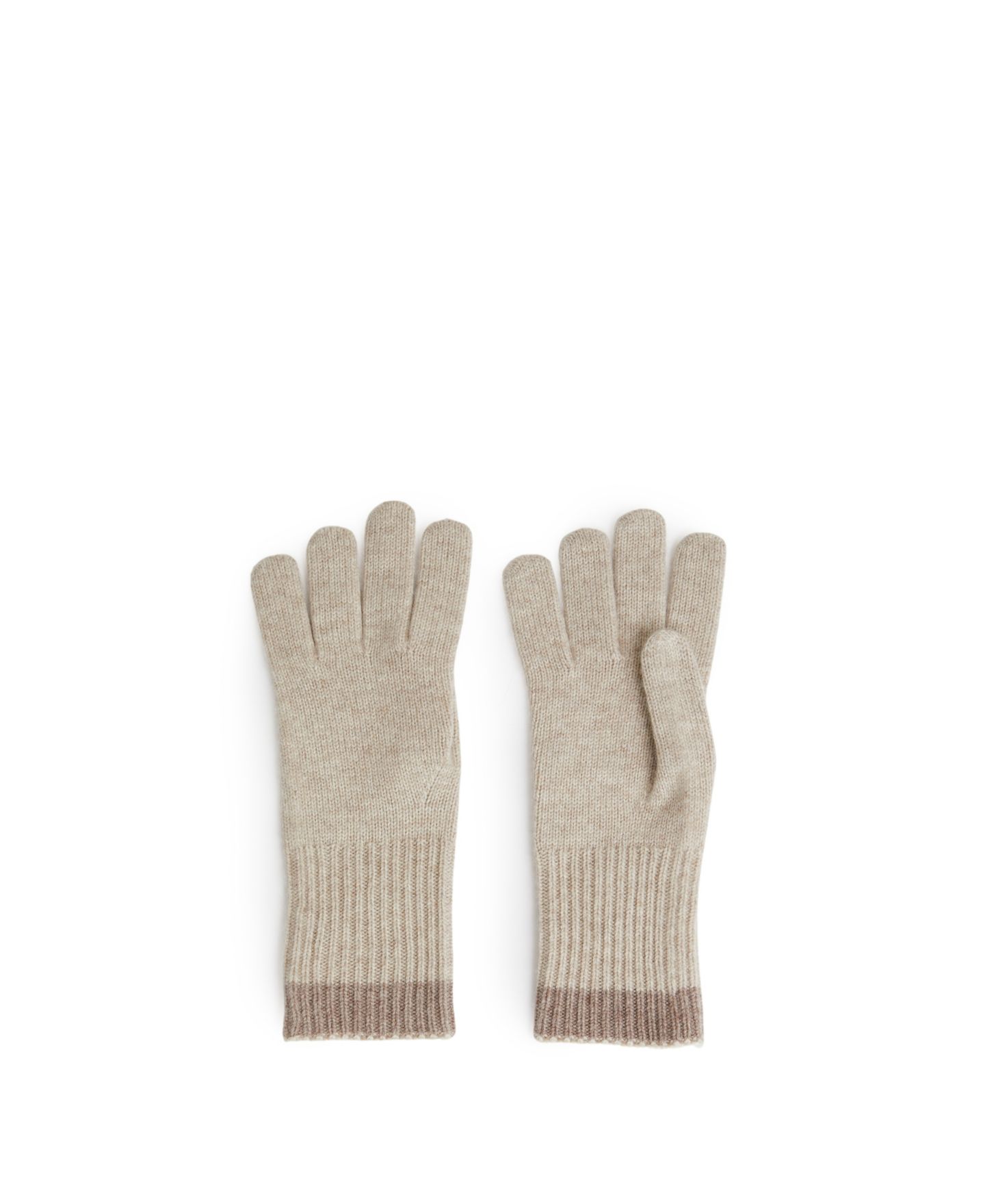 Женские перчатки REISS Florise Wool-Blend Tipped Cuffs Gloves With Cashmere, цвет: Серо-коричневый — фото 2