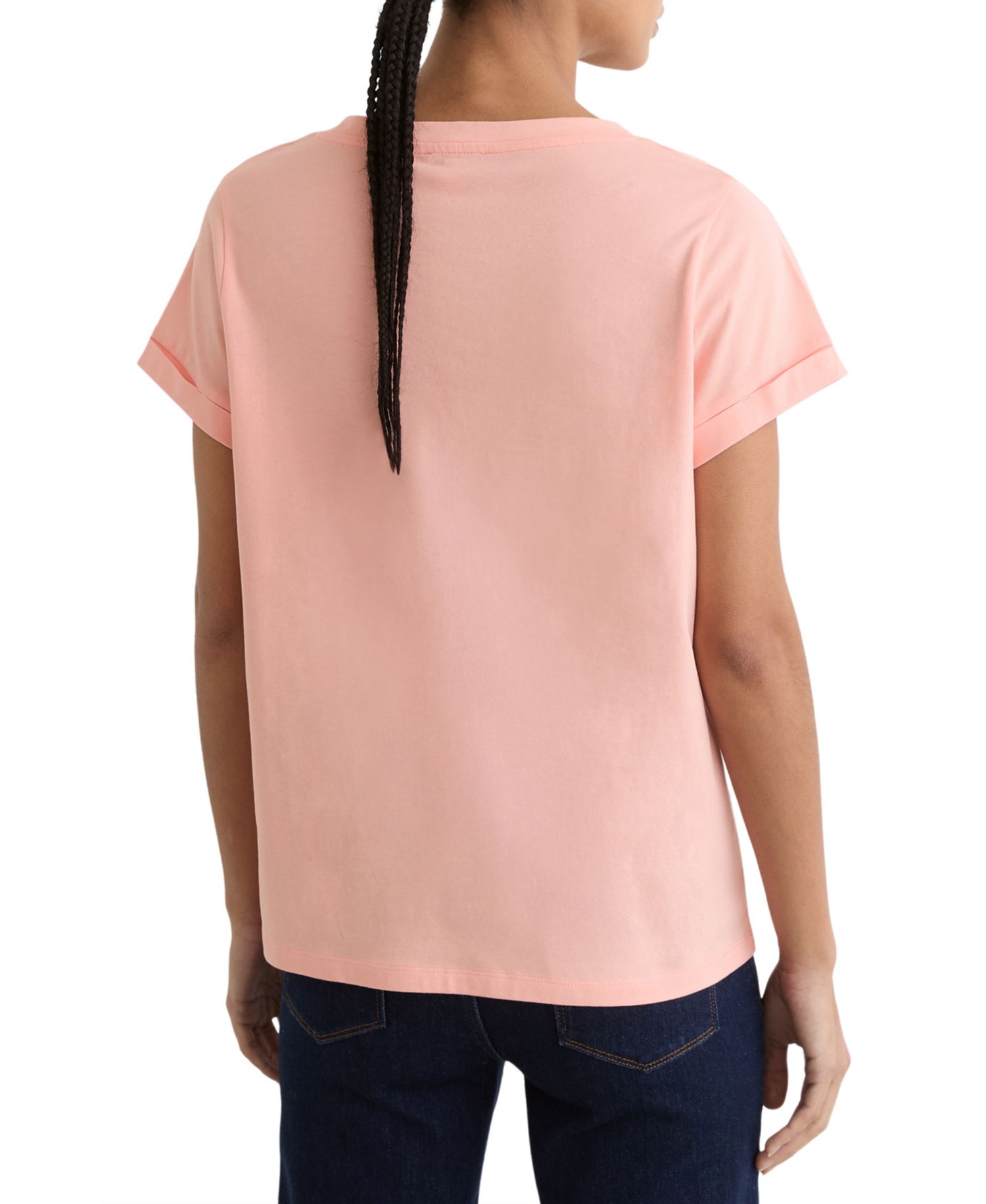 Women's Luna Brushed-Cotton V-Neck T-Shirt