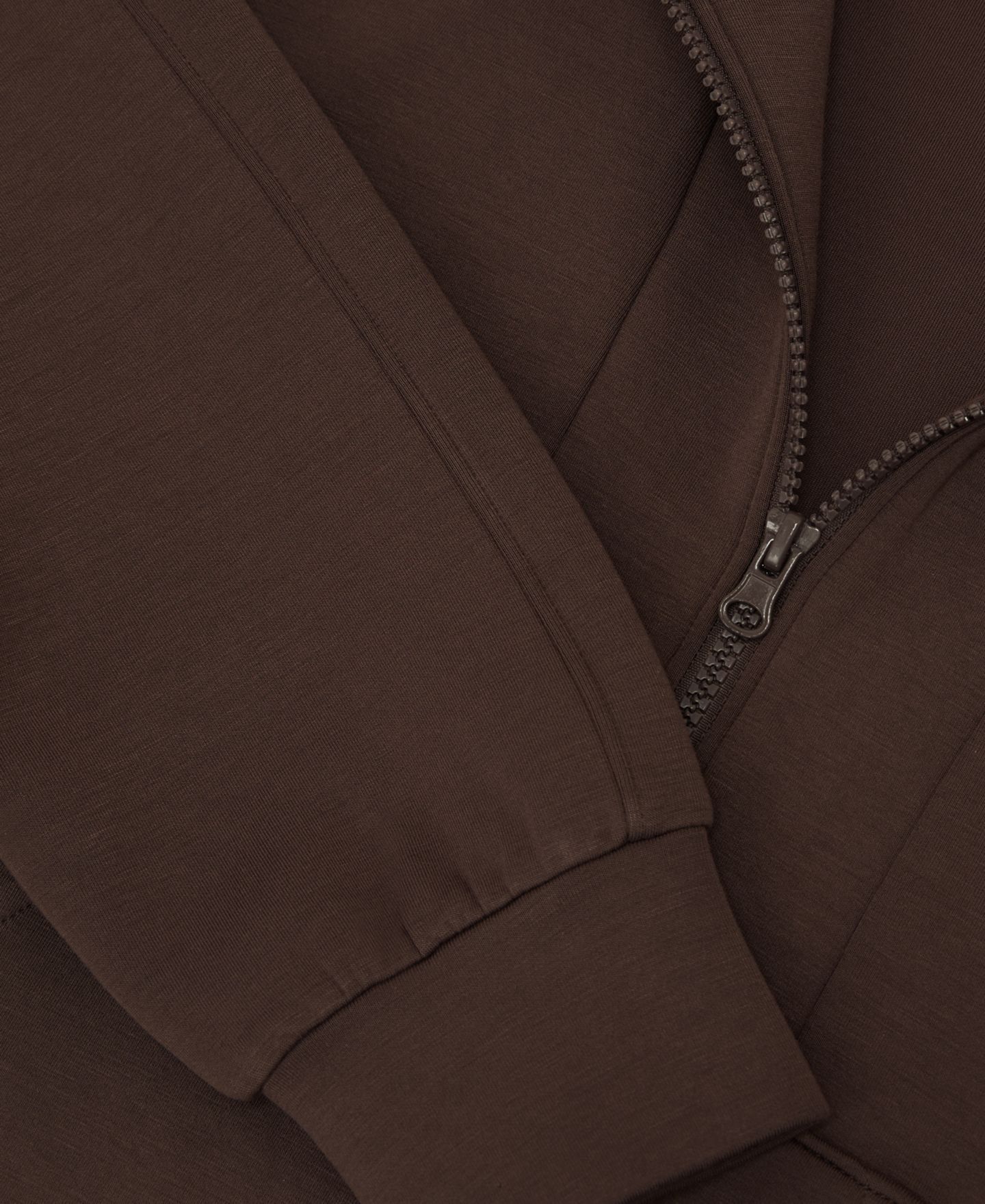 Женское худи REISS Lockie Premium-Interlock Half-Zip Kangaroo-Pocket, цвет: Мокко коричневый — фото 5