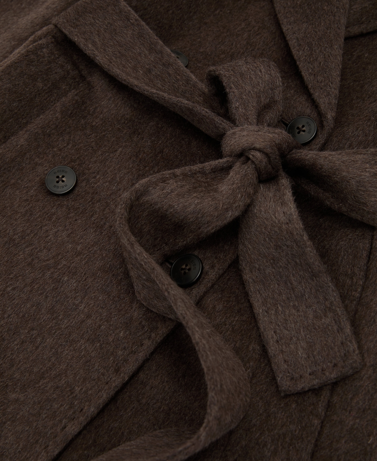 Reiss Petite Rene Double-Breasted Wool-Blend Coat