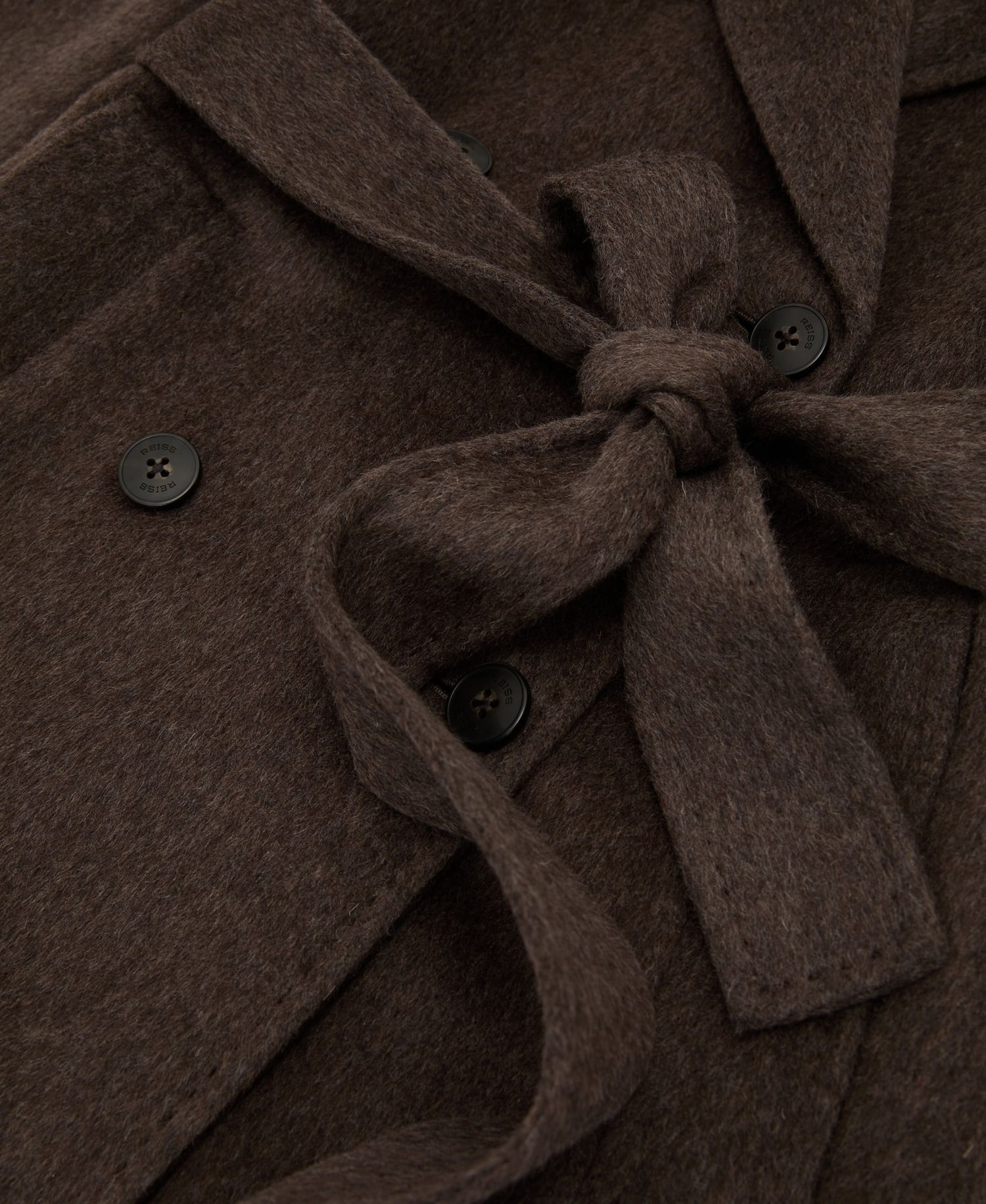 Petite Rene Double-Breasted Wool-Blend Coat