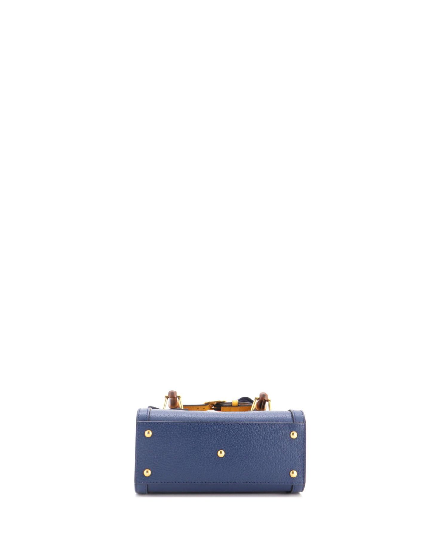 Mini Diana NM Bamboo Handle Tote Leather