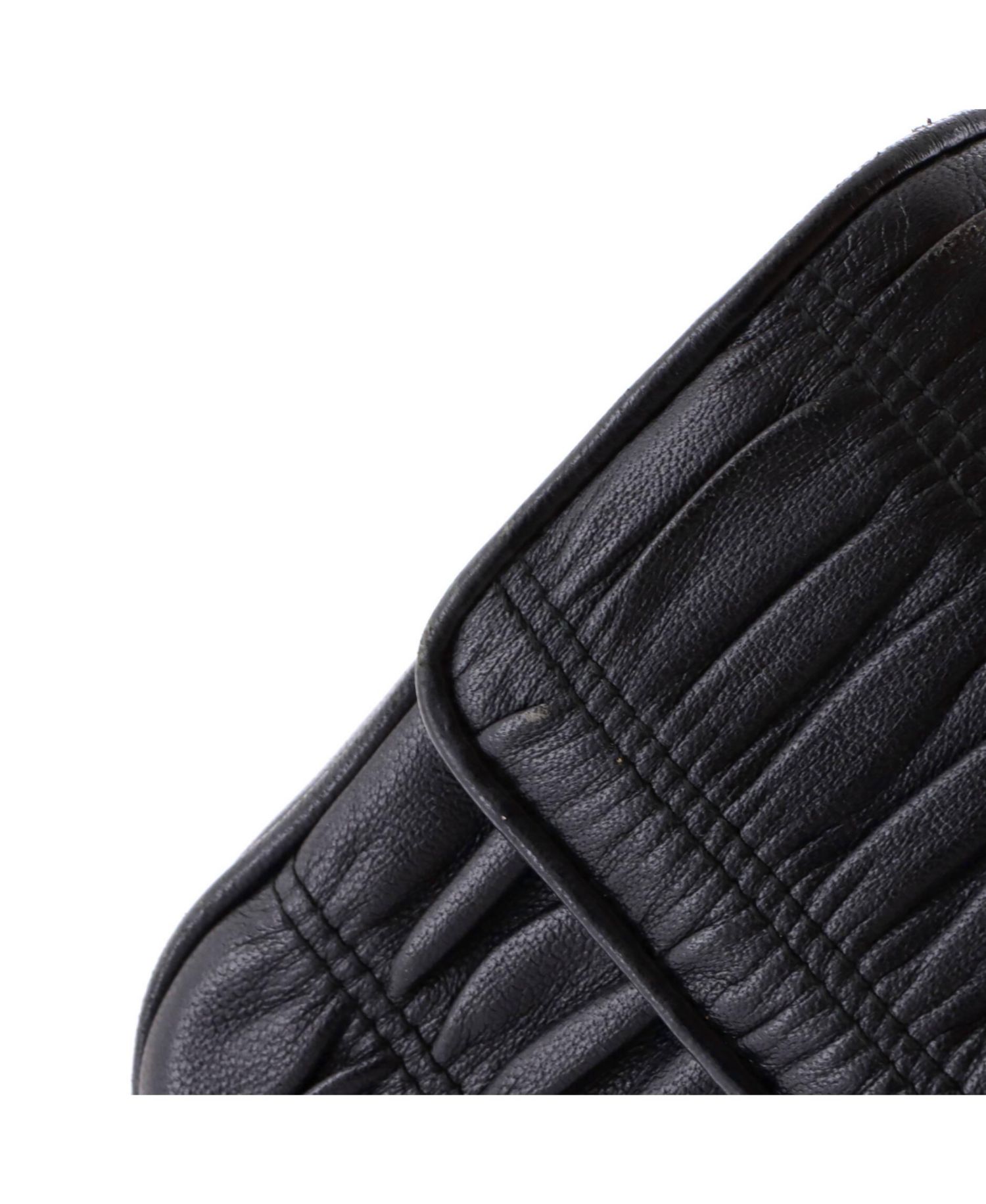 Small Chain Flap Shoulder Bag Nappa Gaufre