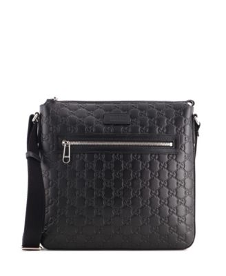 Medium Signature Zip Messenger Bag Guccissima Leather
