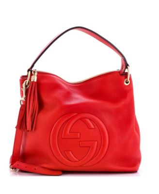 Large Soho Convertible Hobo Leather