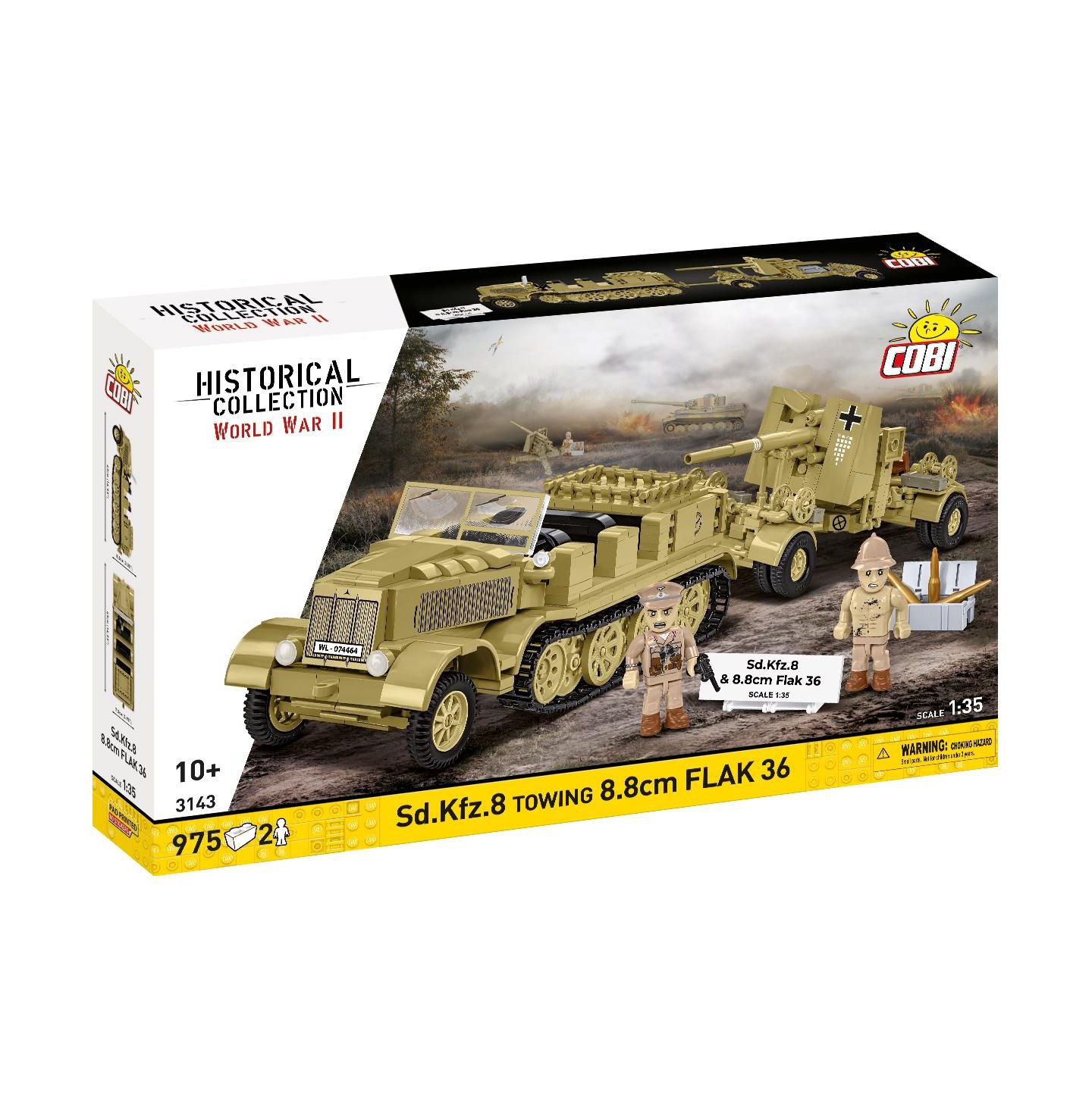 Детские конструкторы COBI Historical Collection Wwii Sd.Kfz. 8 towing 8.8cm Flak 36, 975 pieces — фото 1