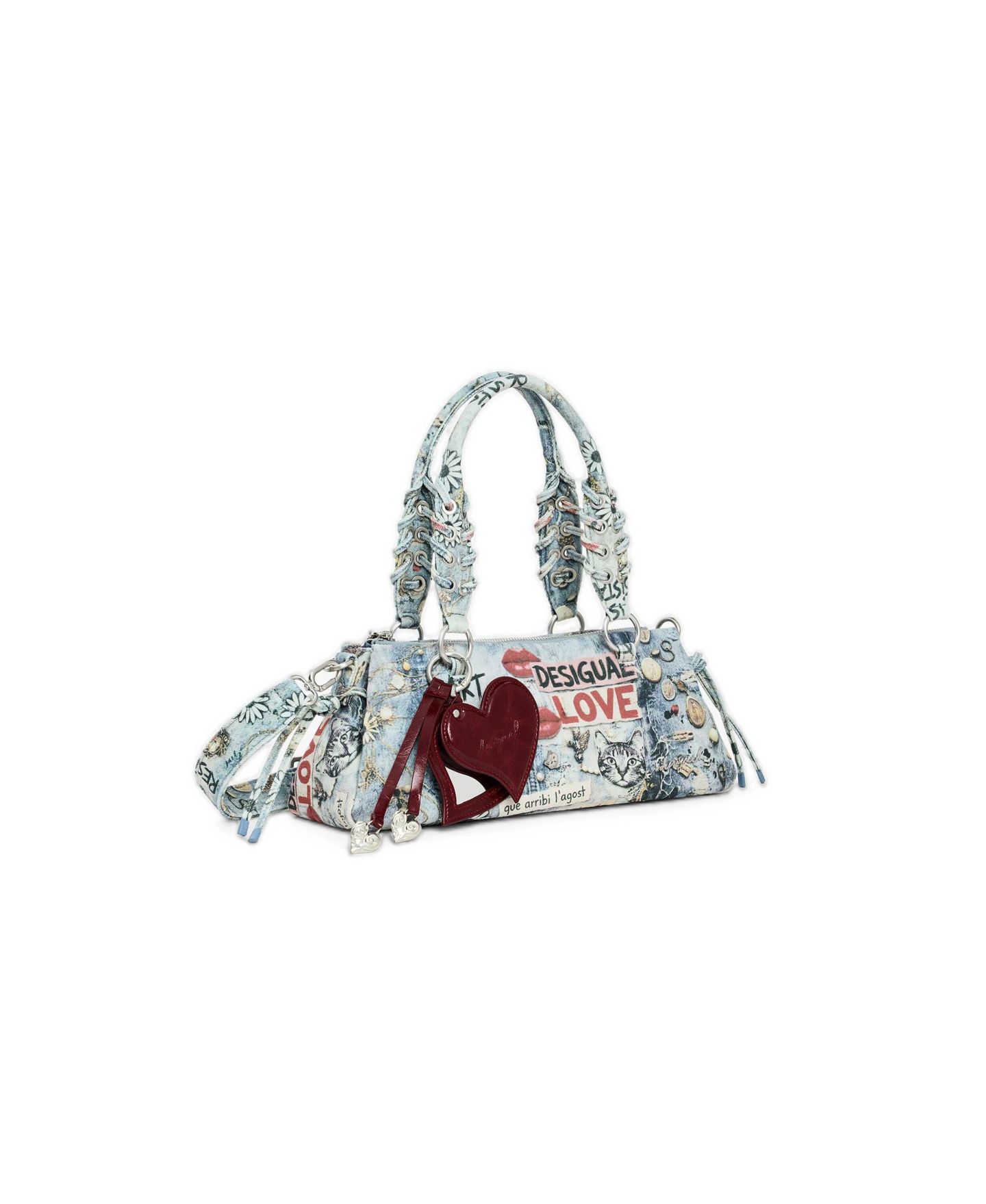 Женская сумка Desigual Medium printed, цвет: Средний синий — фото 3