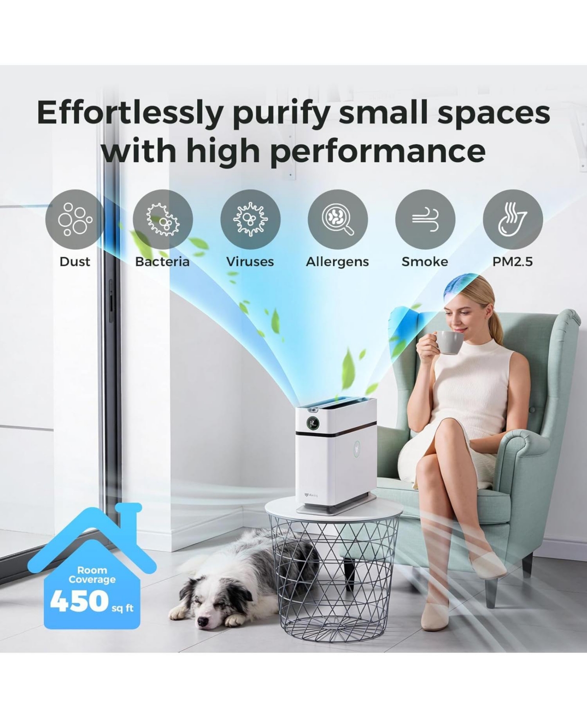Airdog Usa X1+ Air Purifier for Home,Tpa Technology Up to 20X More Effective than Hepa,Portable Air Cleaner for Rv with 3 Modes