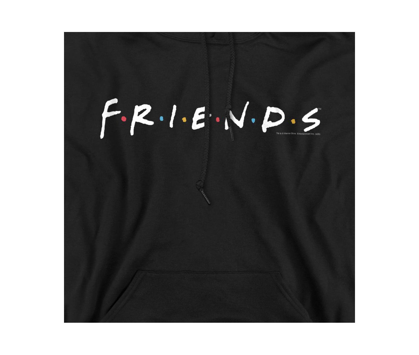 Мужское худи Friends Pull-Over Graphic Fleece, цвет: Чёрный — фото 2