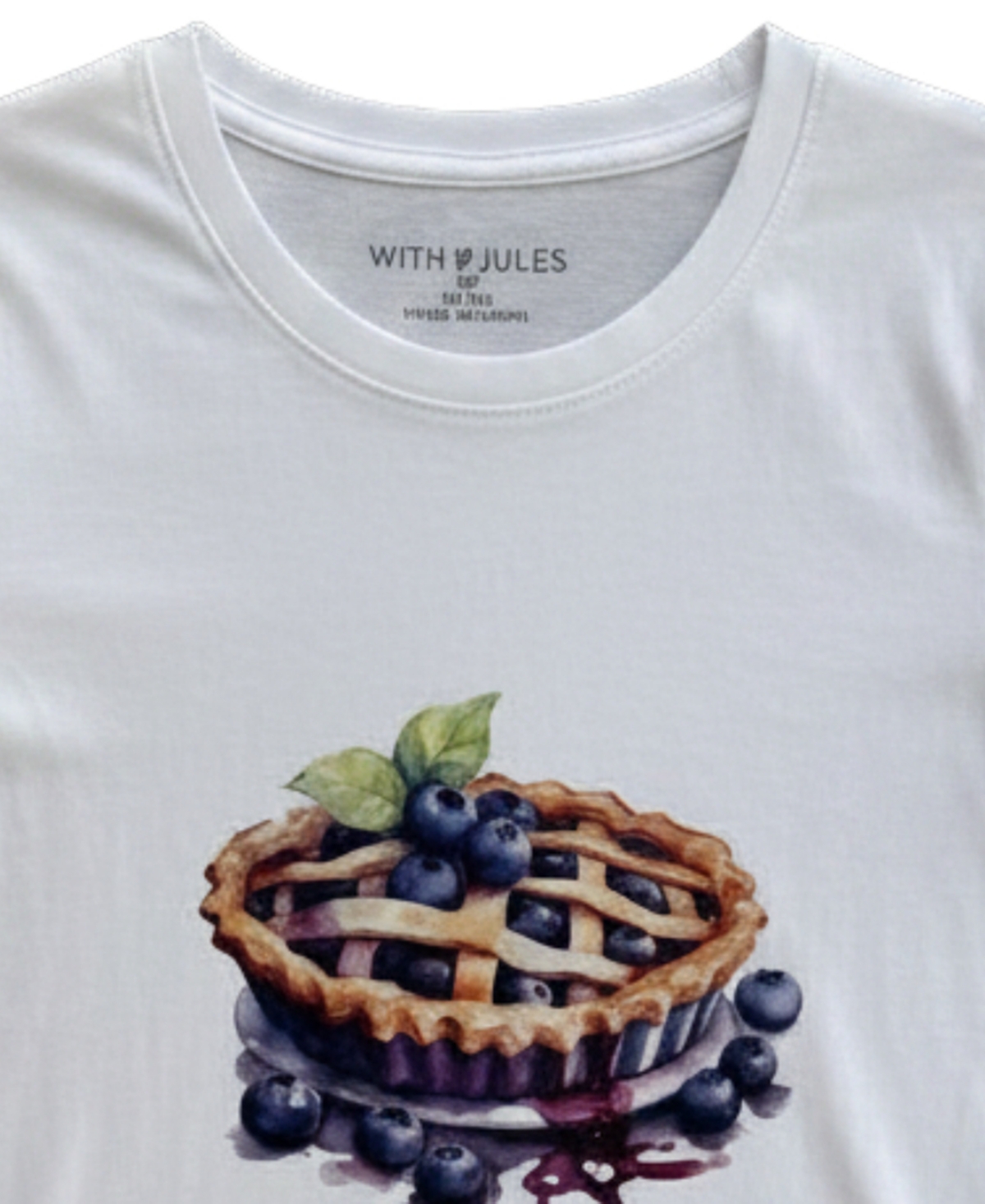 With Jules Girls' 4-16 Blueberry Pie Graphic Cap Sleeve T-Shirt