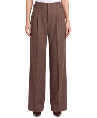 Women's High-Rise Pleated Wide-Leg Trouser