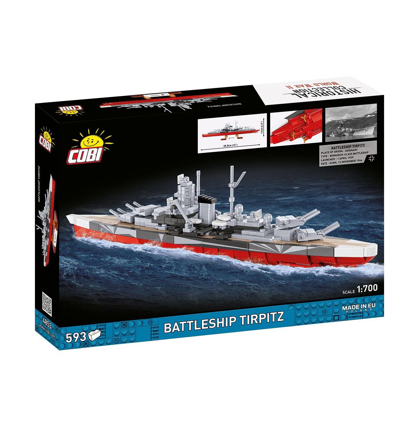 Детский конструктор COBI Historical Collection Wwii Battleship Tirpitz 593-Piece Building Set, Ages 8+ — фото 2