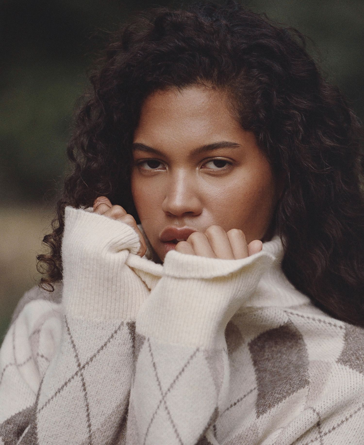Women's Oversized Turtleneck Top