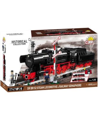 Historical Collection DR BR 52 Steam Locomotive and Railway Semaphore 2,747-Piece Building Set, Ages 10+