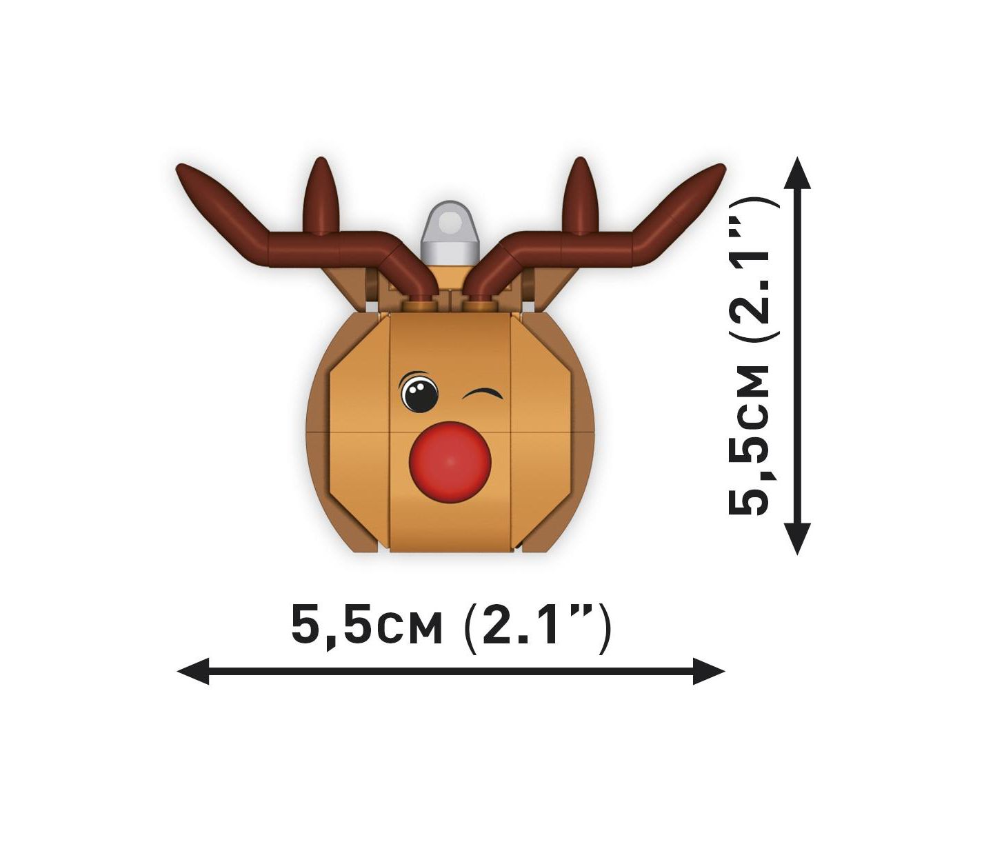 Детские конструкторы COBI Red-Nosed Reindeer Christmas Tree Decoration 67-Piece Ornament, Ages 5+ — фото 4