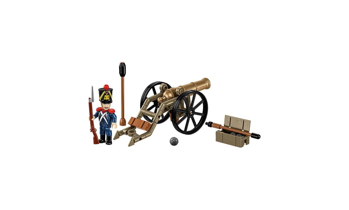 Детский конструктор COBI Napoleonic Wars French Artilleryman and Cannon 97-Piece Building Set, Ages 6+ — фото 4