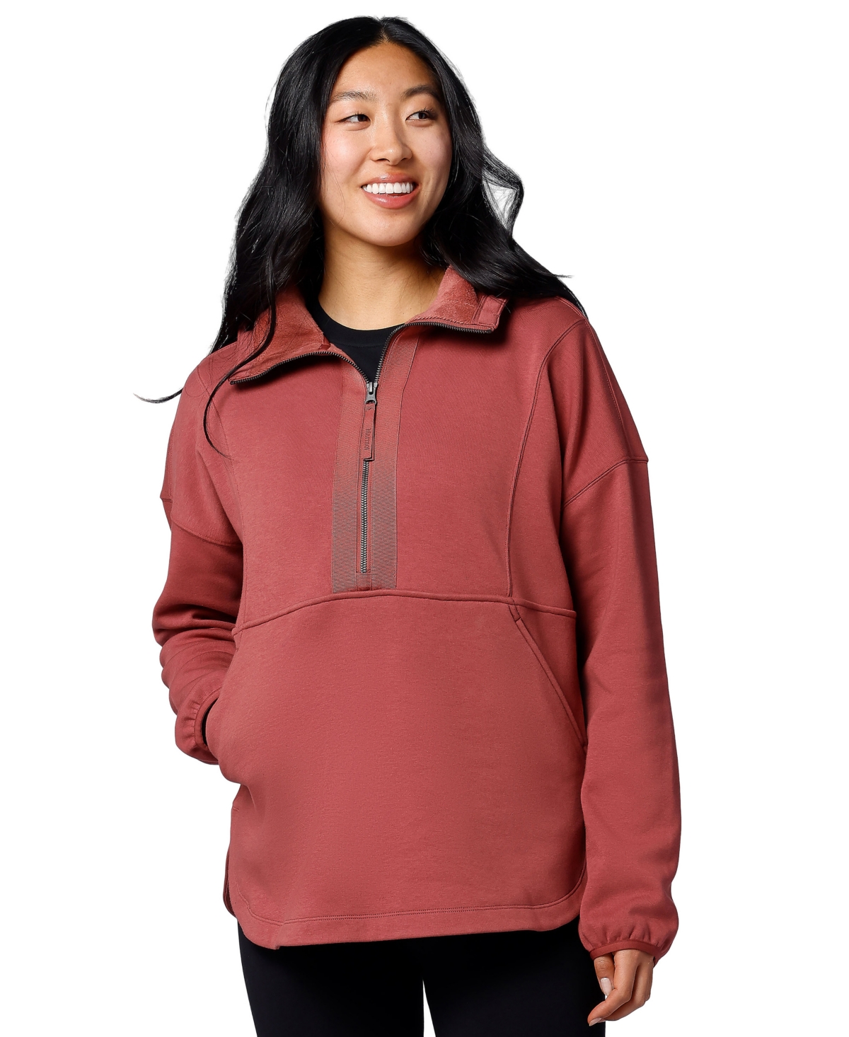Marmot Women's Hideaway Plush Half-Zip Tunic-Length Fleece Hoodie