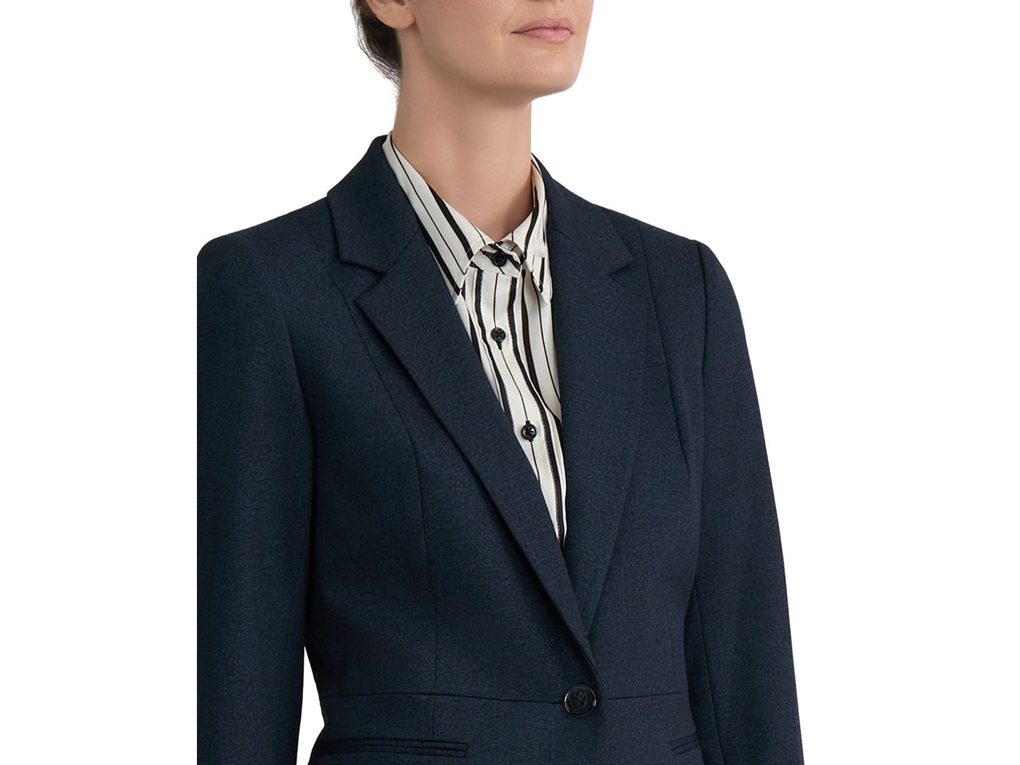 Женский пиджак Kasper Notch-Collar Waist-Seam Blazer, цвет: Синий — фото 7