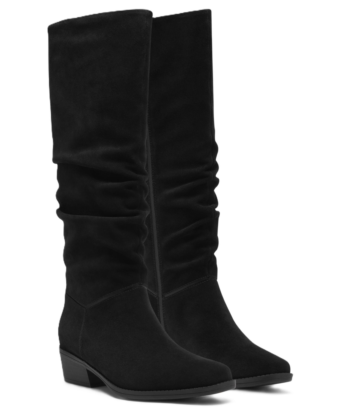 Женские ботинки Clarks Danyelle Rose Knee-High Square Toe Suede, цвет: Чёрный замшевый — фото 7
