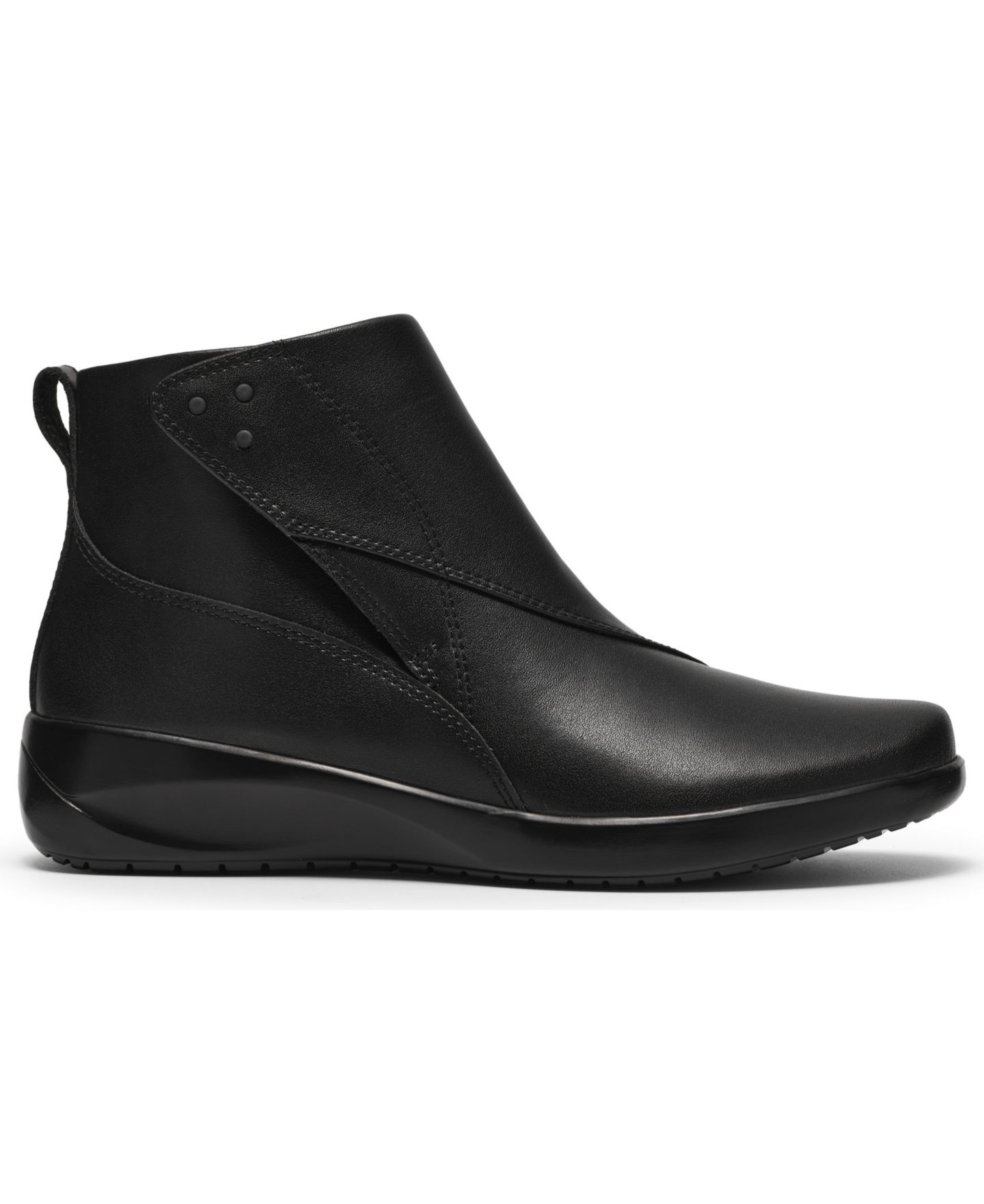 Женские ботинки Clarks Kaetlyn Flow Round Toe Booties, цвет: Чёрный кожаный — фото 2