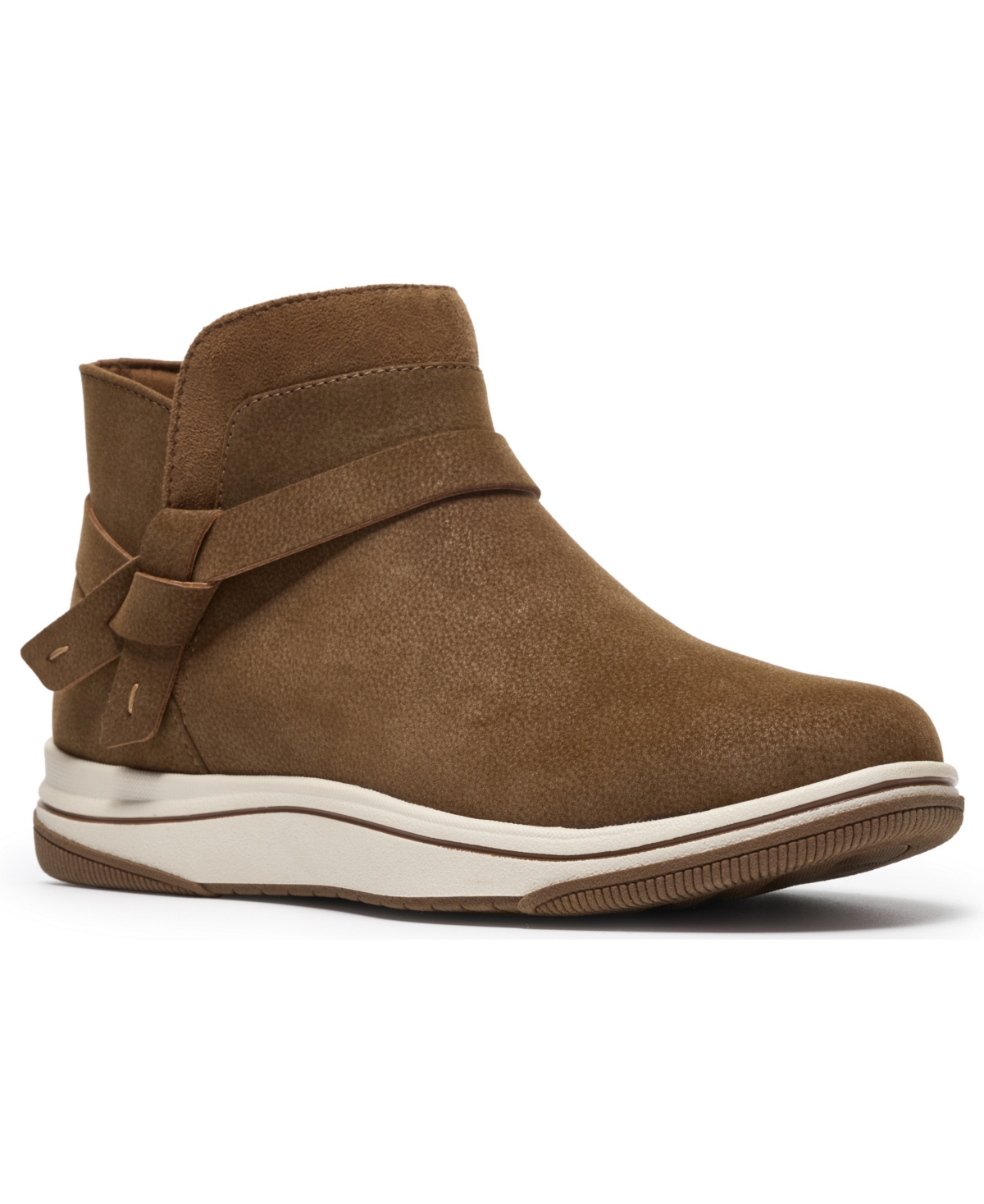 Clarks Cloudsteppers Women's Breeze Emma Round Toe Booties - Tan Textile