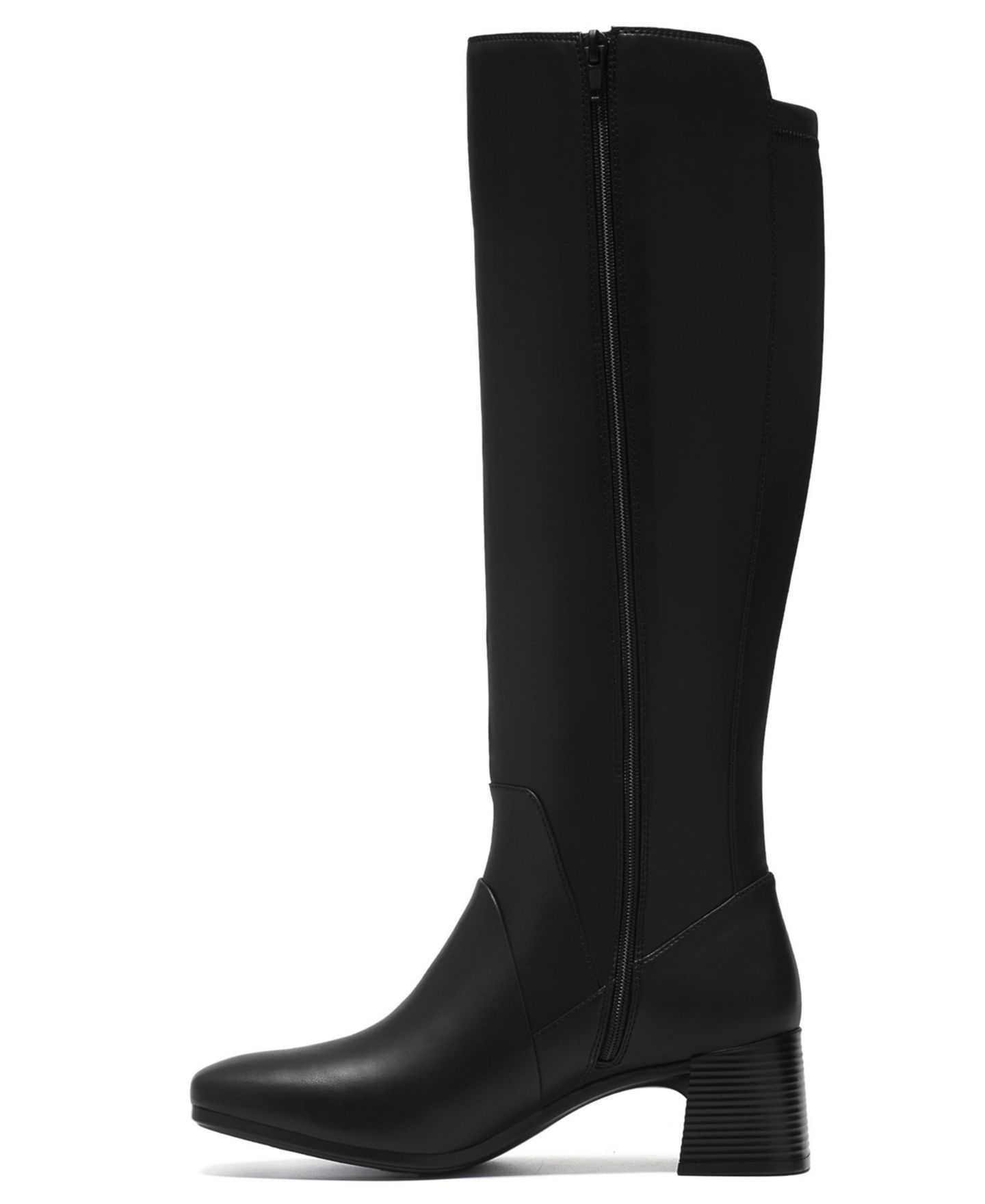 Женские ботинки Clarks Marriann Chic Knee-High Square Toe Block Heel, цвет: Чёрный — фото 5