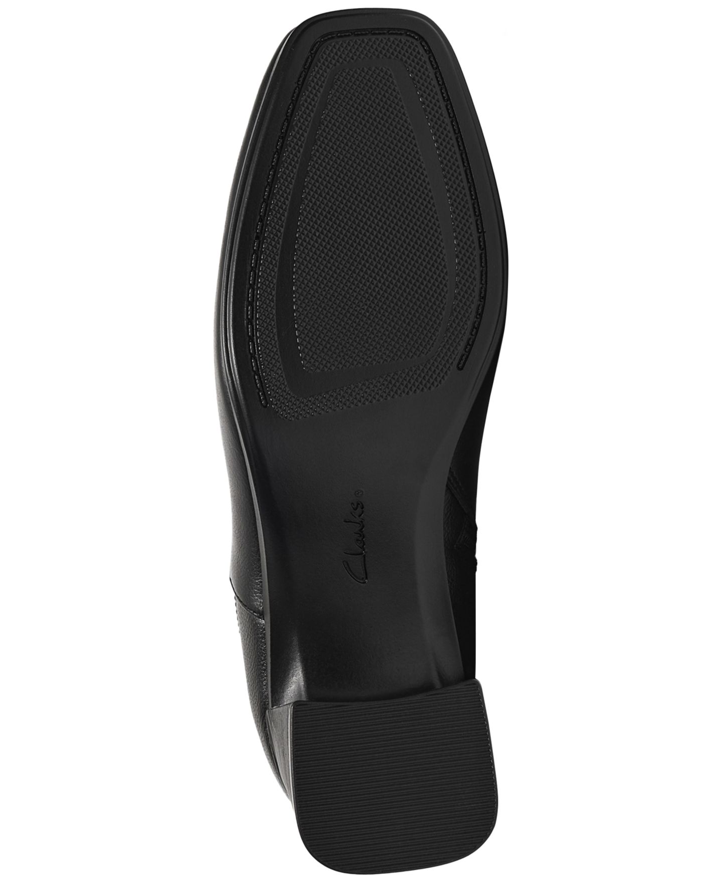 Женские ботинки Clarks Marriann Ella Block Heel Booties, цвет: Чёрный комбинированный кожаный — фото 5