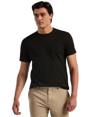 Men's Rib Knit Crew Neck T-Shirt