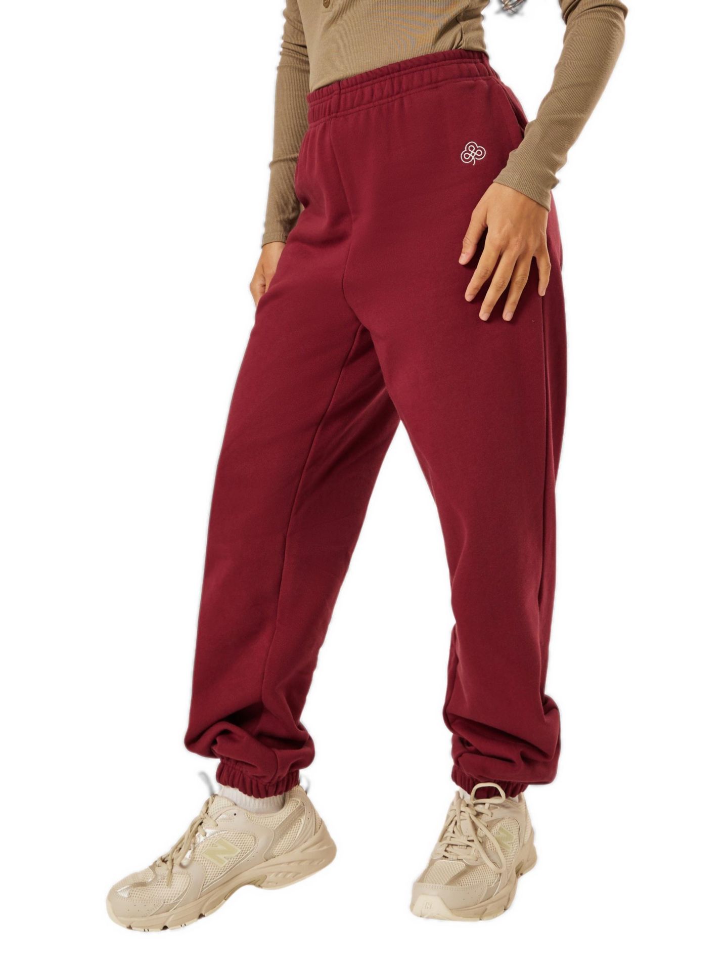 Женские брюки Be Athletica Varsity Athletica Cuffed Elastic-Waist, цвет: Гранатовый — фото 1