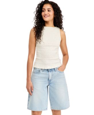 Women's Bella Smocked Boat Neck Top