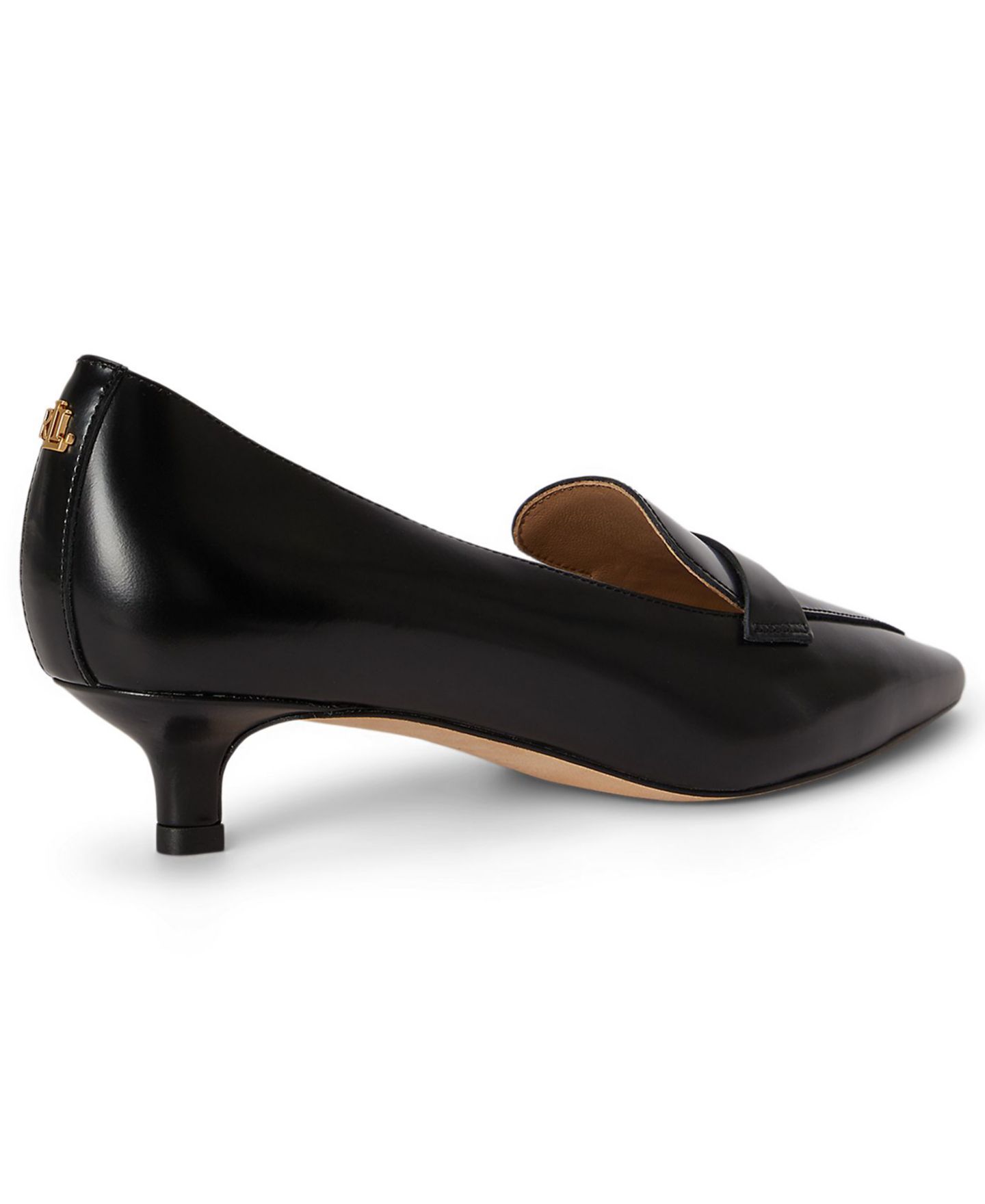 Женские туфли Lauren Ralph Lauren Francesca Slip-On Loafer Pumps, цвет: Чёрный гладкий кожаный — фото 3