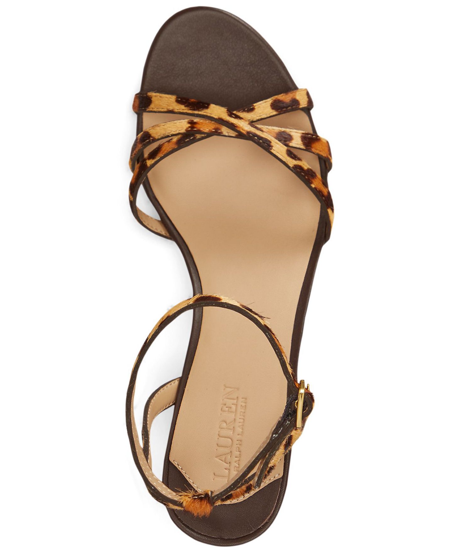 Женские сандалии Lauren Ralph Lauren Kendyl Kitten Heel, цвет: Леопардовый — фото 4