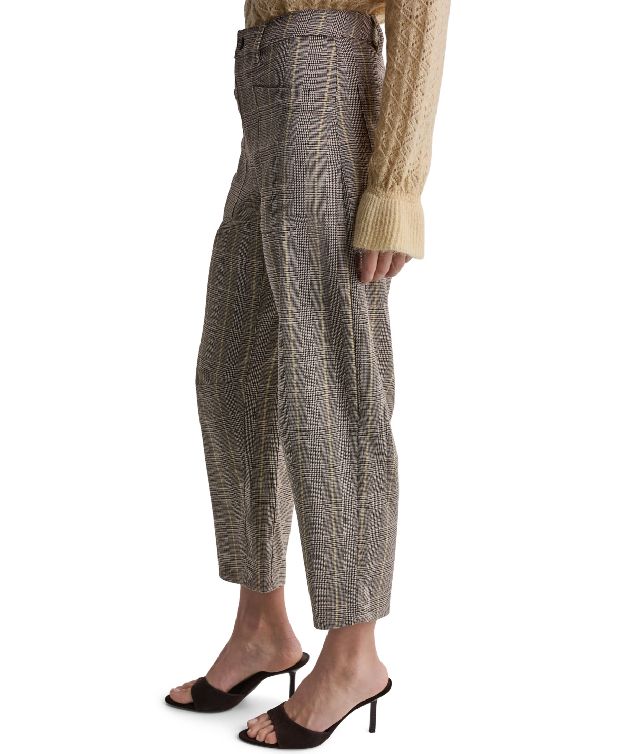 Bcbg Women's Plaid Barrel Pants