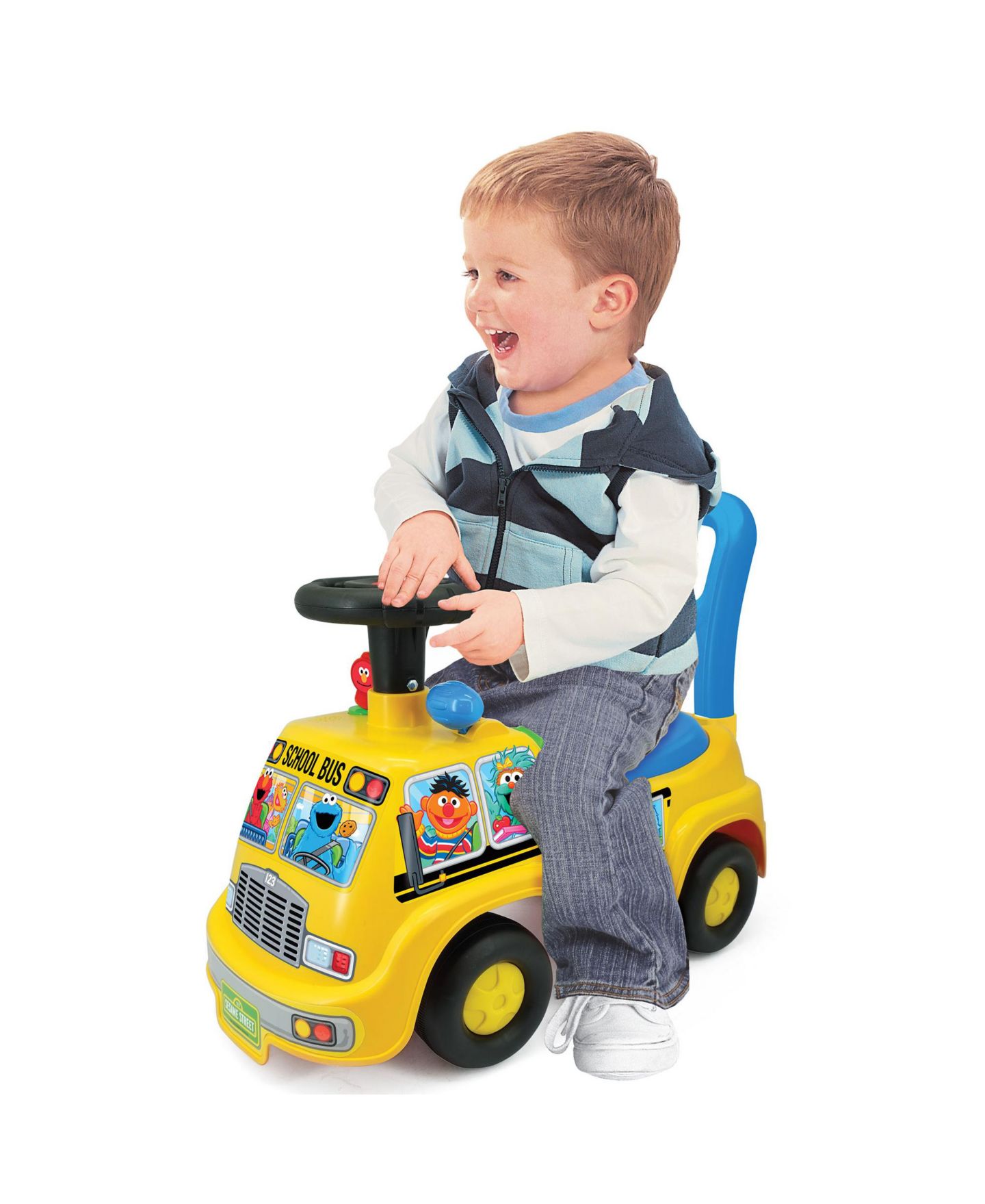 Детская игрушка Kiddieland My First Adventure Ride-On: Elmo Interactive Dashboard with Lights and Sounds, 20" x 10" x 13", от 1 года — фото 4
