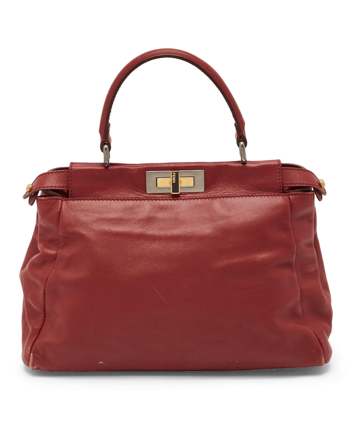 Pre-Owned Fendi Women's Peekaboo Medium Leather Top Handle Bag