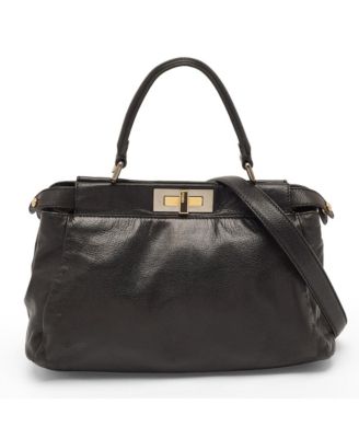 Peekaboo Leather Top Handle Bag