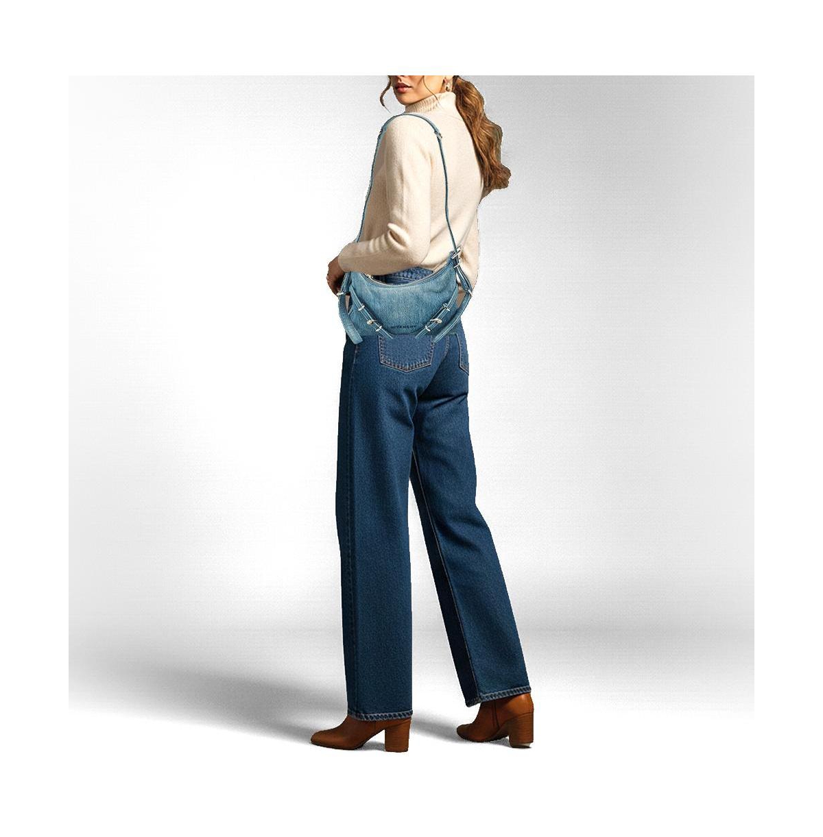 Pre-Owned Givenchy Women's Moyou Mini Denim Hobo Shoulder Bag