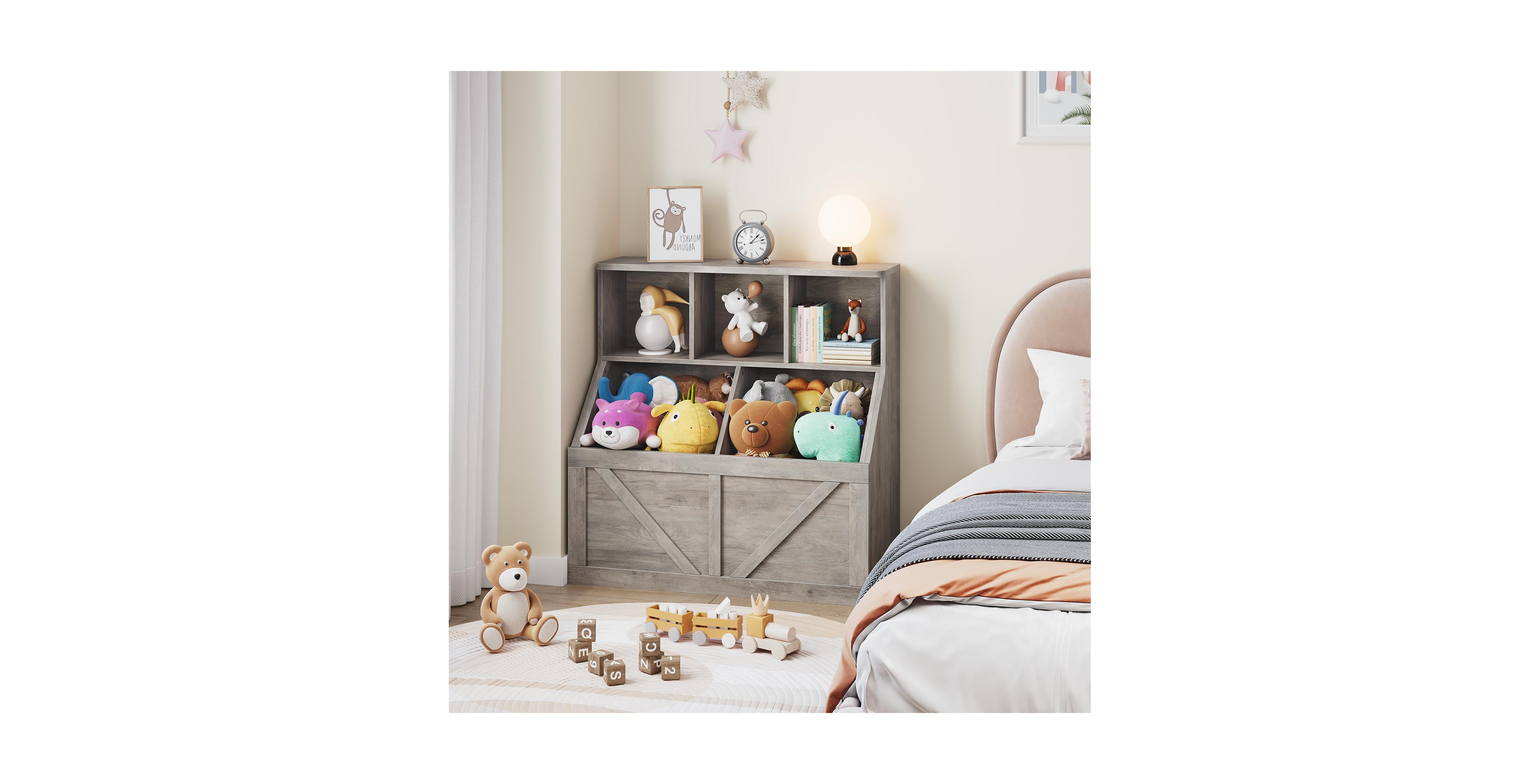 Kids Toy Storage Organizer, Bookshelf and Storage, Toddlers Organizer for Rooms Playroom Bedroom Nursery Daycare