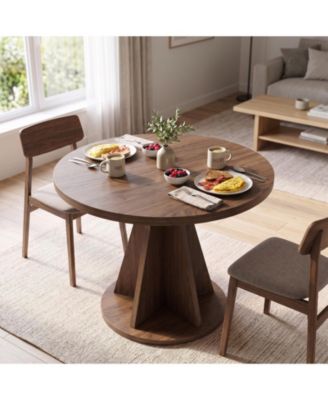 31.5 Inch Round Dining Table For 4 Persons, Round Kitchen Table, 1.18 Inch Thick Tabletop, Modern Styling Table For Kitchen