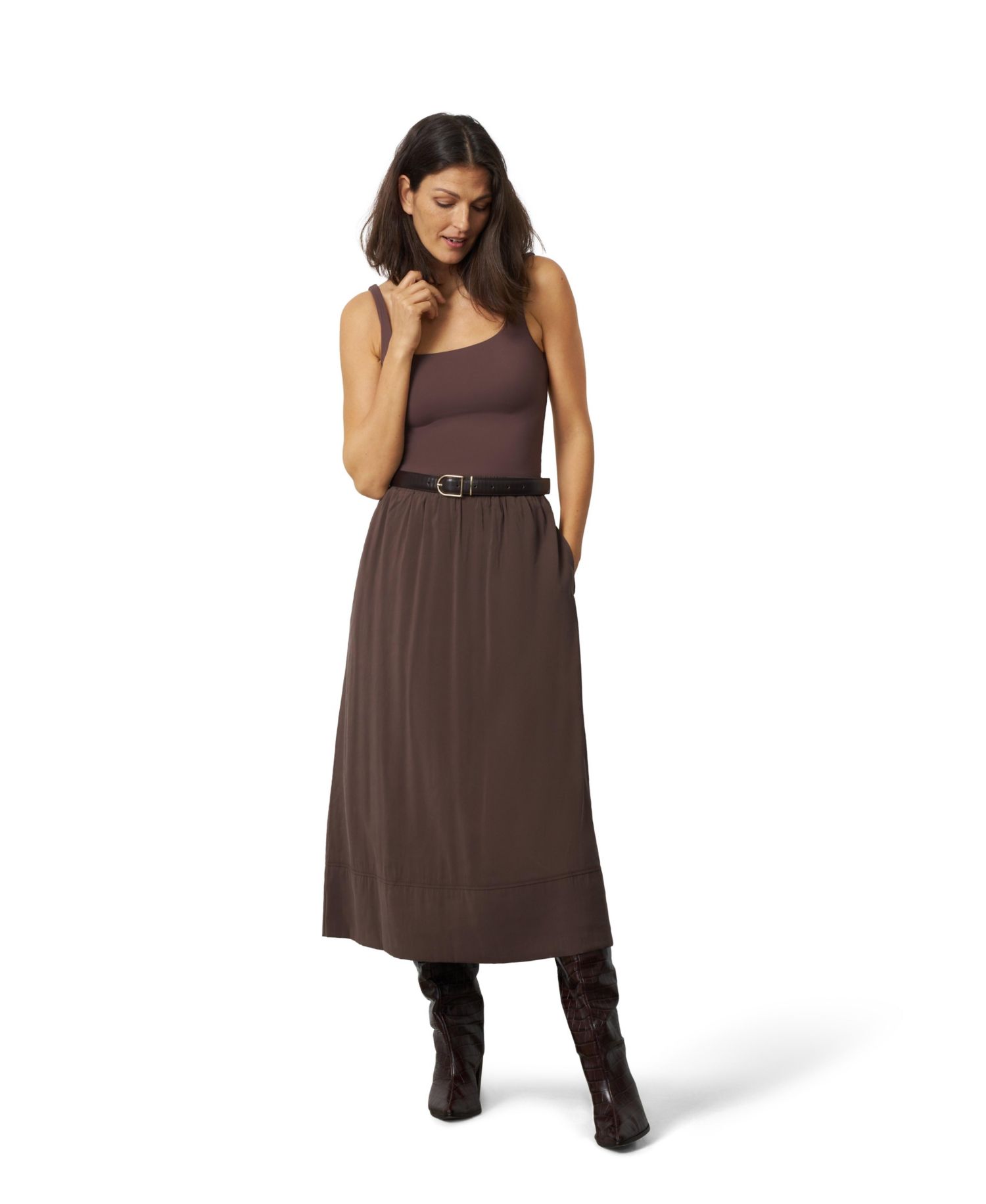 Women's Pull-On Midi Skirt