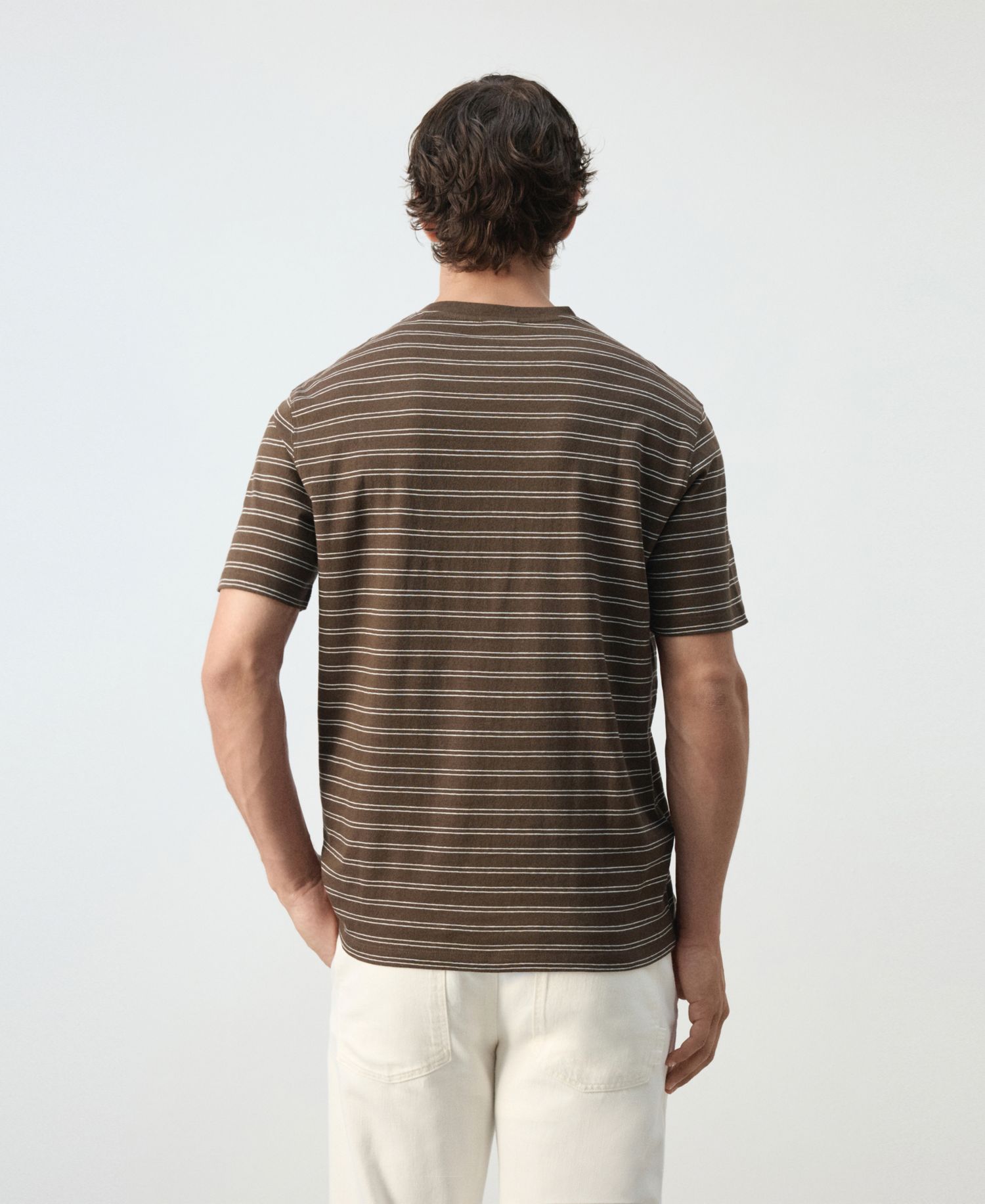 Men's Regular-Fit Cotton-Linen Blend T-Shirt