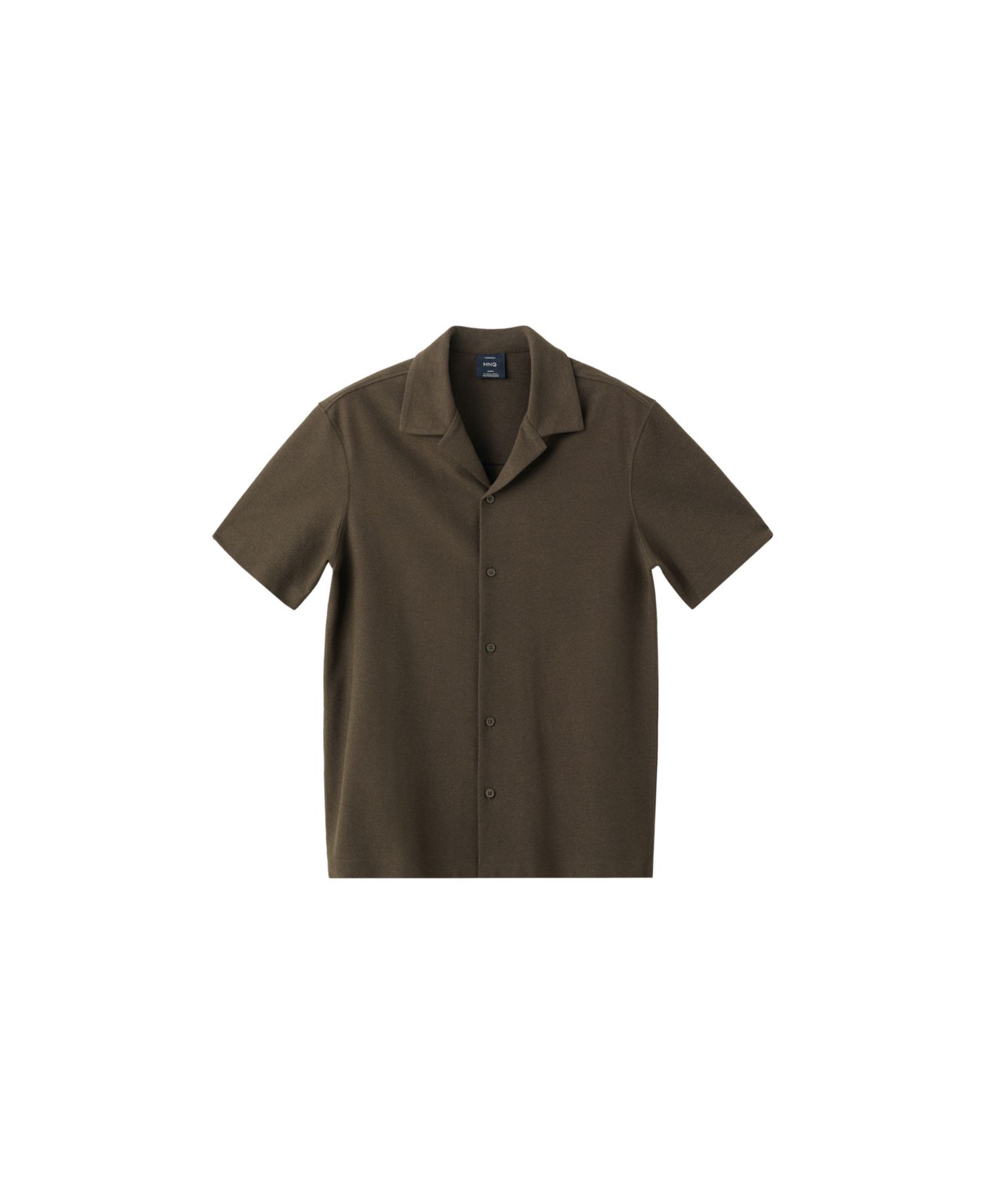 Men's Textured Cotton-Blend Short-Sleeve Button-Down Shirt