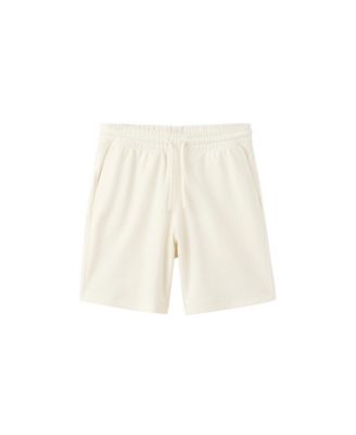 Men's Textured Straight-Fit Cotton-Blend Bermuda 8.27" Inseam Shorts